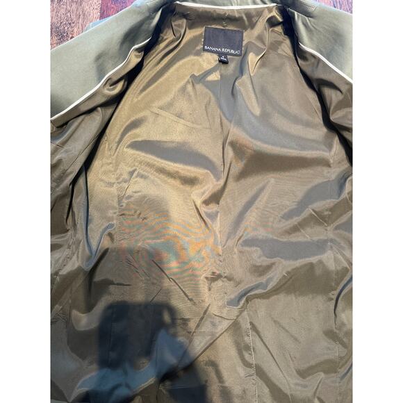 Banana Republic Long and Lean Green Blazer, Size 4 - Picture 4 of 8